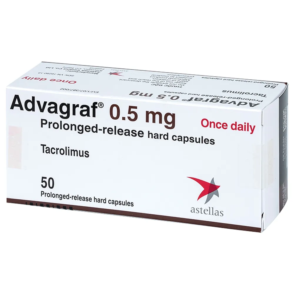 Thuốc chống thải ghép Advagraf 0.5mg hộp 50 viên