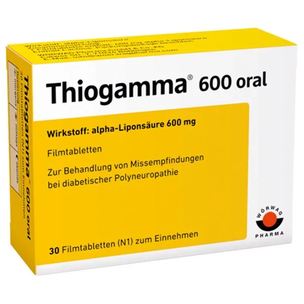 Thuốc Điều Trị Rối Loạn Cảm Giác Do Tiểu Đường  Thiogamma 600 Oral
