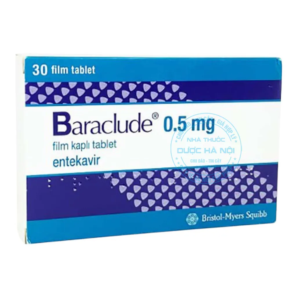 Thuốc Baraclude 0.5mg 30 viên