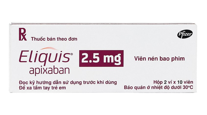 Thuốc Eliqius 2,5mg 20 Viên