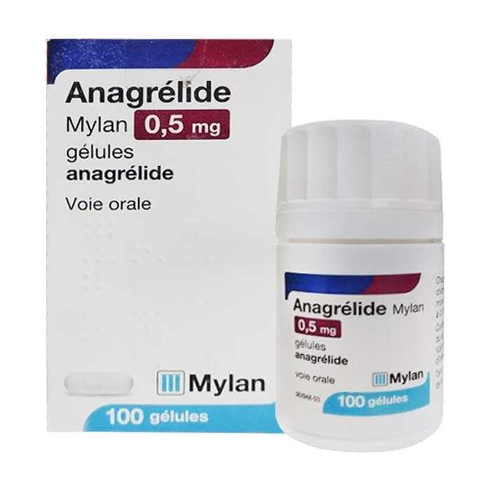 Thuốc Anagrelide 0.5mg 100 viên